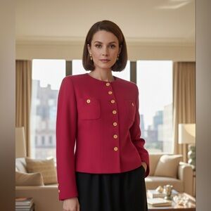 Carlisle Vintage Wool & Cashmere Princess Seam Jacket Size 0